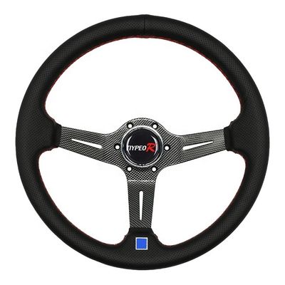 qualité  Sports Racing Modified Accessories Deep Dish Universal Leather Racing Steering Wheel Drift Sports Steering Wheel usine